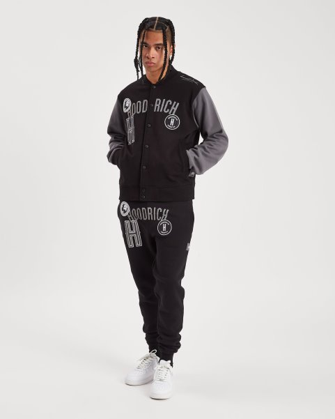 Hoodrich NZ Black/Iron Gate/Reflective OG Pacific Varsity Jacket