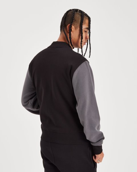 Hoodrich NZ Black/Iron Gate/Reflective OG Pacific Varsity Jacket