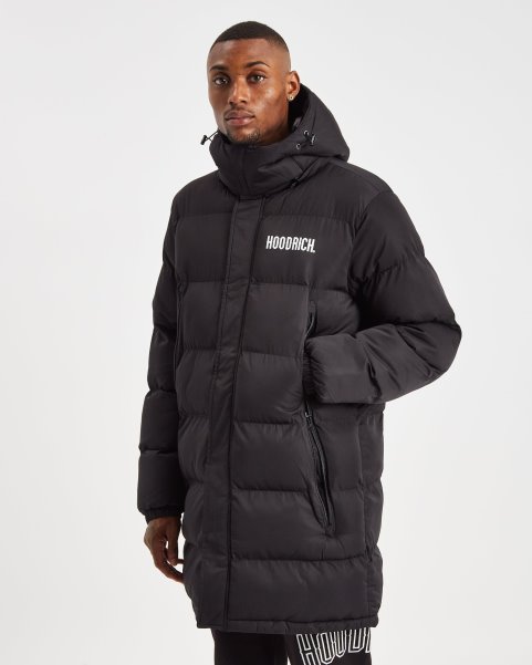 OG Stack Longline Coat Black Hoodrich NZ