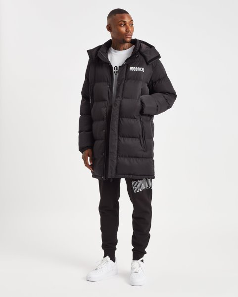 OG Stack Longline Coat Black Hoodrich NZ