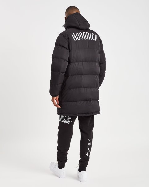 OG Stack Longline Coat Black Hoodrich NZ