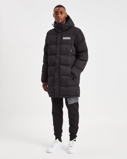 OG Stack Longline Coat Black Hoodrich NZ