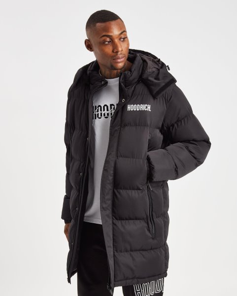 OG Stack Longline Coat Black Hoodrich NZ