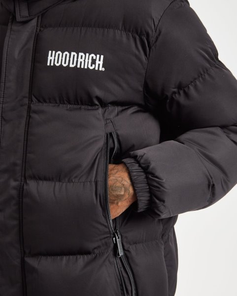 OG Stack Longline Coat Black Hoodrich NZ