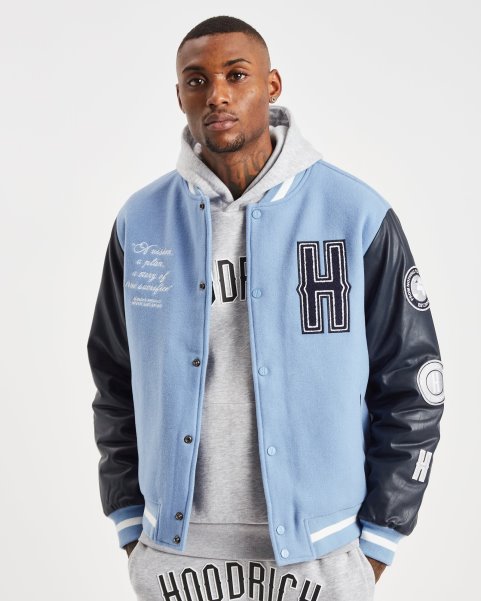 Hoodrich NZ Placid Blue/Navy/Sleet OG Varsity Jacket
