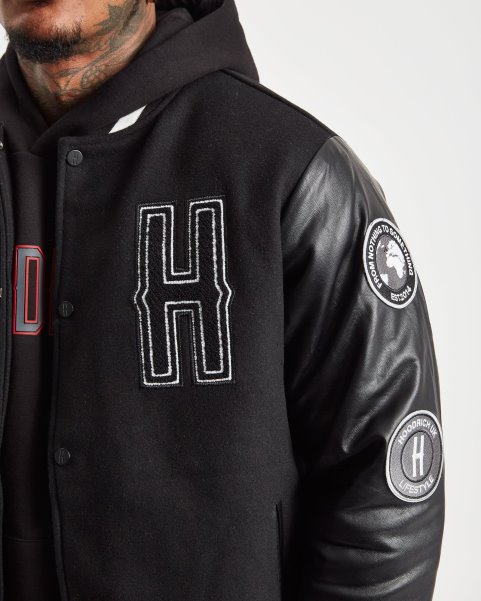 Hoodrich NZ OG Varsity Jacket Black/White