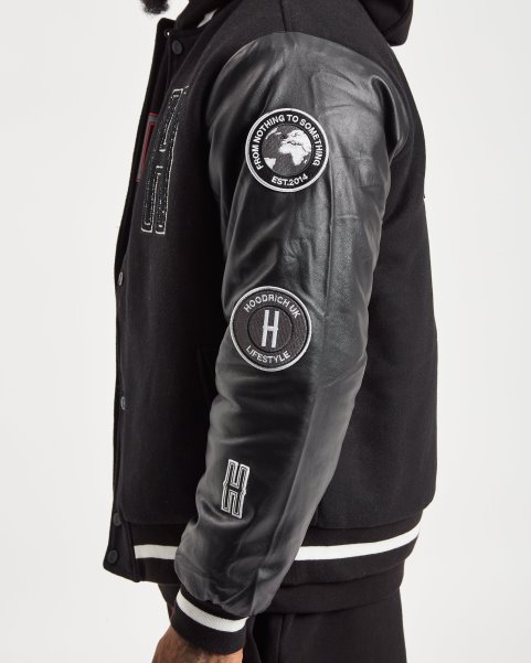 Hoodrich NZ OG Varsity Jacket Black/White