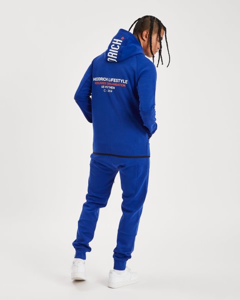 Hoodrich NZ Sodalite Blue/White/Fiesta OG Cycle Full Zip Hoodie