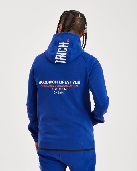 Hoodrich NZ Sodalite Blue/White/Fiesta OG Cycle Full Zip Hoodie