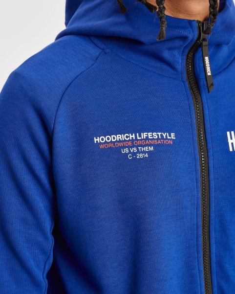 Hoodrich NZ Sodalite Blue/White/Fiesta OG Cycle Full Zip Hoodie