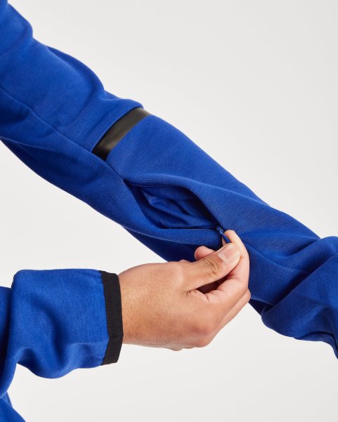 Hoodrich NZ Sodalite Blue/White/Fiesta OG Cycle Full Zip Hoodie