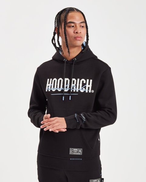 Hoodrich NZ OG Blend Hoodie Black/Placid Blue