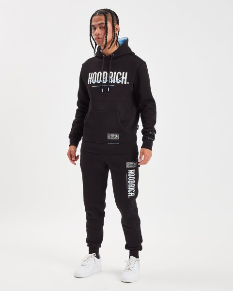 Hoodrich NZ OG Blend Hoodie Black/Placid Blue