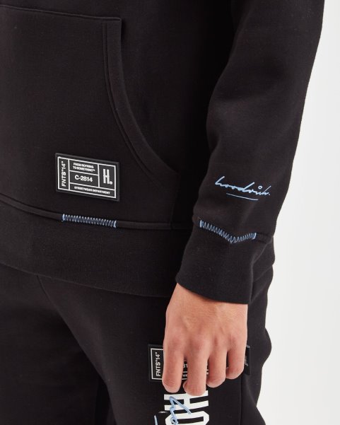 Hoodrich NZ OG Blend Hoodie Black/Placid Blue