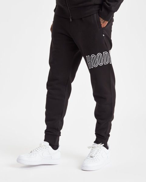 Black/White OG Stack Joggers Hoodrich NZ
