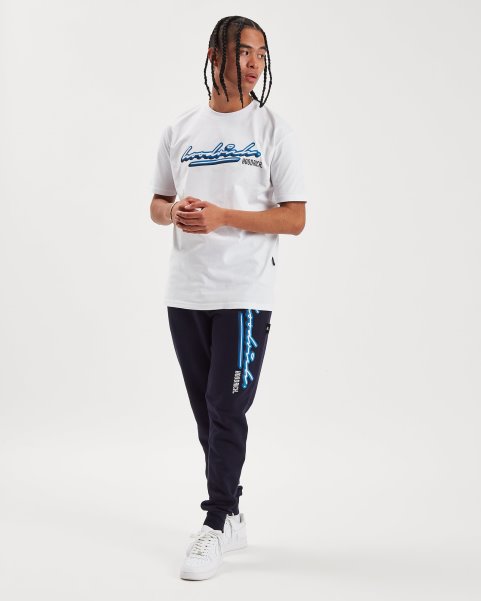 White/Azure Blue/Black OG Ink T-shirt Hoodrich NZ
