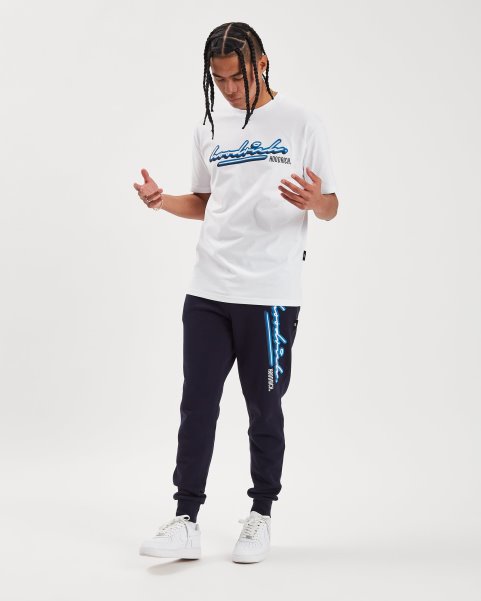 White/Azure Blue/Black OG Ink T-shirt Hoodrich NZ