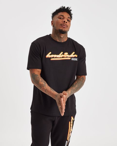 OG Ink T-shirt Black/White/Yellow Hoodrich NZ