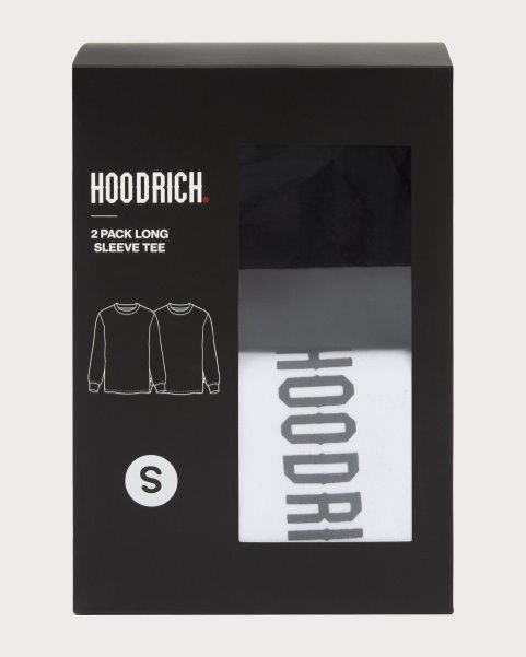 White/Black OG Core Long Sleeve T-Shirt 2 pack Hoodrich NZ