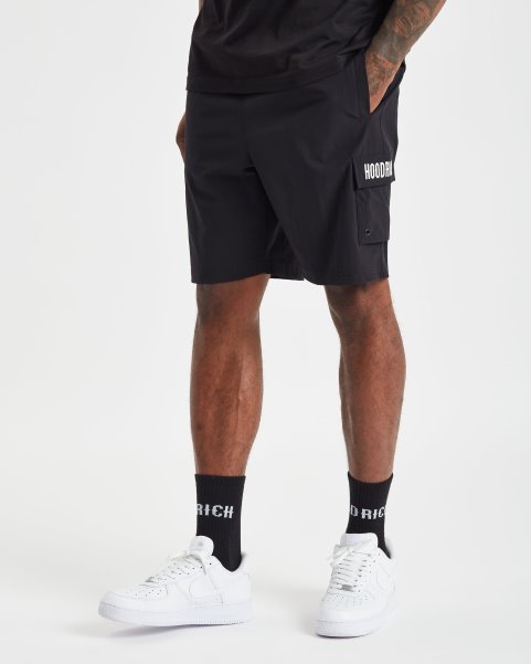 Hoodrich NZ Black/White OG Cargo Shorts