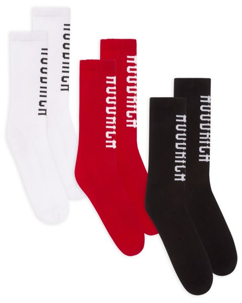 OG Track 3 Pack Socks Black/White/Lychee Hoodrich NZ