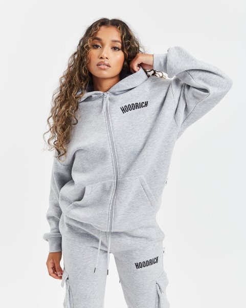 Hoodrich NZ Heather Grey/Black (Restock) OG Luna Full Zip Hoodie