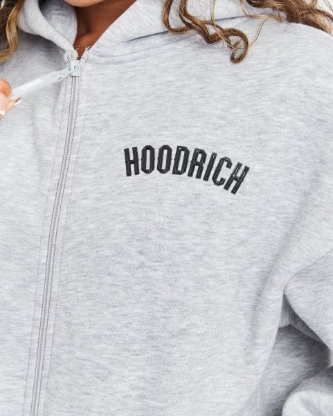 Hoodrich NZ Heather Grey/Black (Restock) OG Luna Full Zip Hoodie