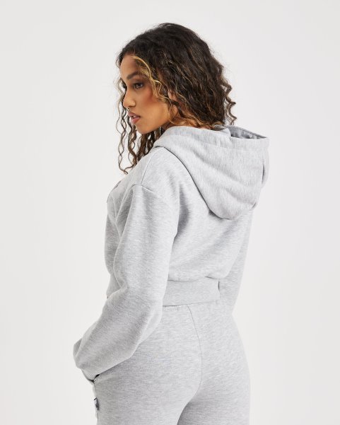 OG Kraze Cropped Hoodie Heather Grey/Grey (Restock) Hoodrich NZ