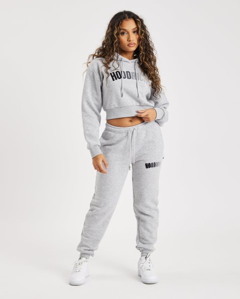 OG Kraze Cropped Hoodie Heather Grey/Grey (Restock) Hoodrich NZ