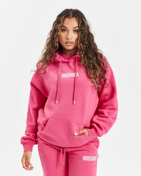 Pink/White OG Storm Small Logo Hoodie Hoodrich NZ