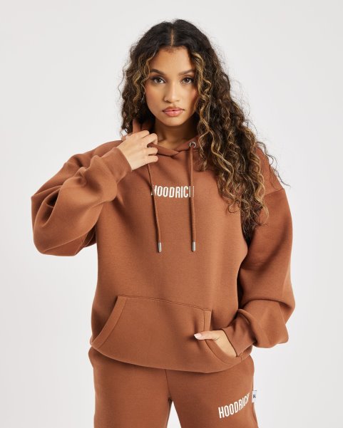 OG Storm Small Logo Hoodie Brown/Cream Hoodrich NZ