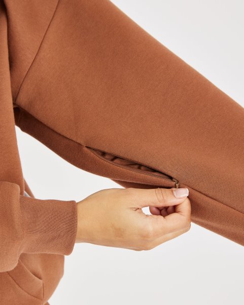 OG Storm Small Logo Hoodie Brown/Cream Hoodrich NZ