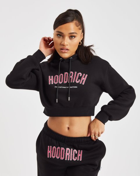 Hoodrich NZ OG Breeze Cropped Hoodie Black/White/Pink