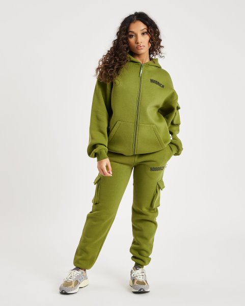 OG Luna Cargo Joggers Olive Green/Black Hoodrich NZ