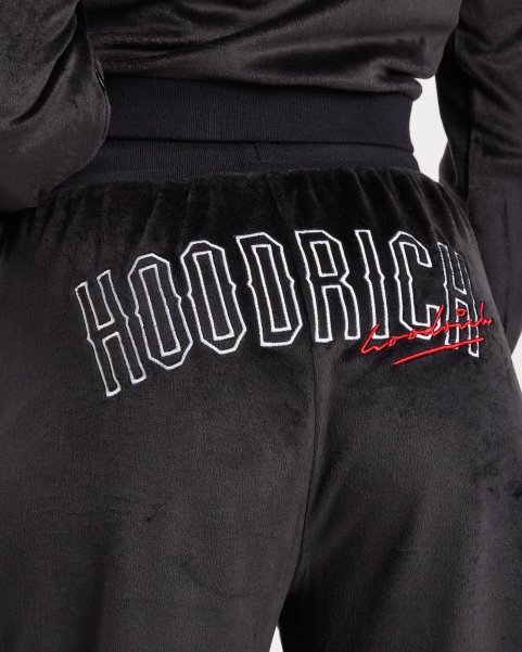 Hoodrich NZ Black/White/Lychee OG Stage Velour Open Hem Joggers
