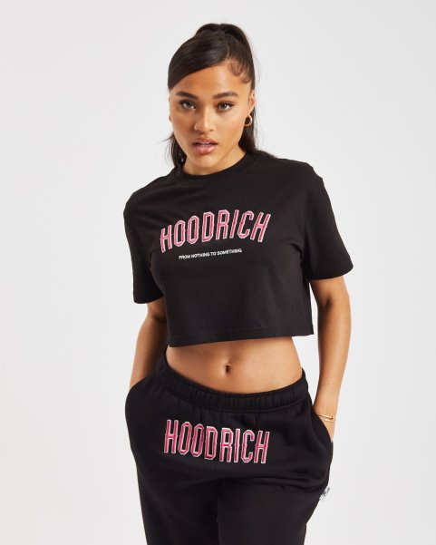 Hoodrich NZ Black/White/Pink OG Breeze Cropped T-shirt