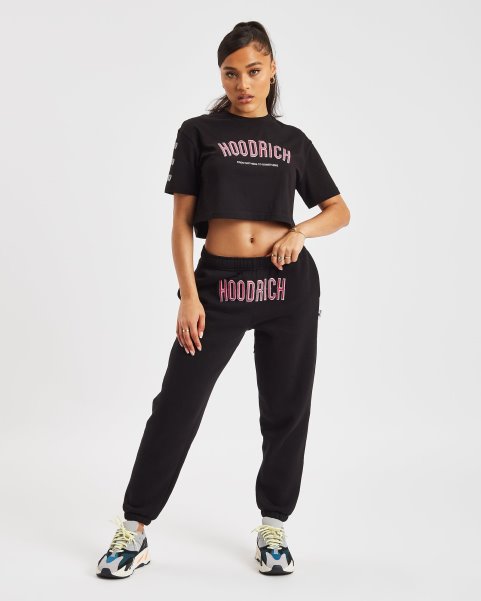 Hoodrich NZ Black/White/Pink OG Breeze Cropped T-shirt