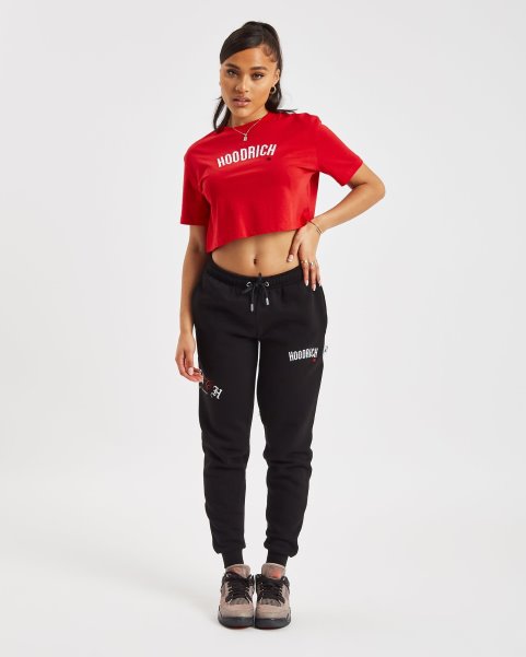 Red/White/Black Hoodrich NZ OG Calor Cropped T-shirt