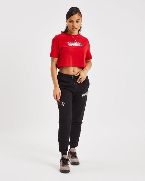 Red/White/Black Hoodrich NZ OG Calor Cropped T-shirt