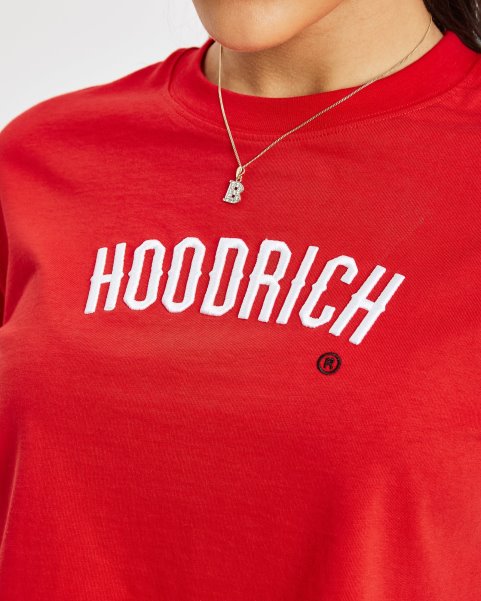 Red/White/Black Hoodrich NZ OG Calor Cropped T-shirt