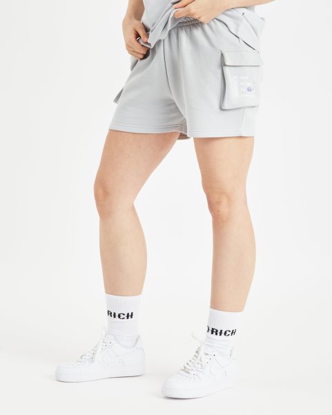 OG Frenzy Cargo Shorts Oyster/White/Violet Hoodrich NZ
